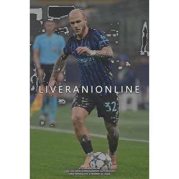 Inter vs Liverpool nella foto Federico Dimarco (Inter) Milano 09-12-2025 Stadio Giuseppe Meazza - San Siro Inter vs Liverpool UEFA Champions League fase a girone unico - 6a giornata foto Roberto Garavaglia/Agenzia Aldo Liverani sas