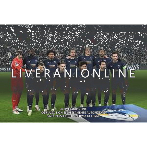 Torino 10.12.2025 Allianz Stadium © Manuela Viganti/Agenzia Aldo Liverani Juventus vs Pafos Uefa Champions League 2025/2026 6a giornata Nella foto: la formazione del pafos da sx verso dx: neofytos michael, derrick luckassen, bruno, ivan sunjic, david luiz, andersson silva, david goldar,vlad dragomir, mislav orsic, joao correia, pepe