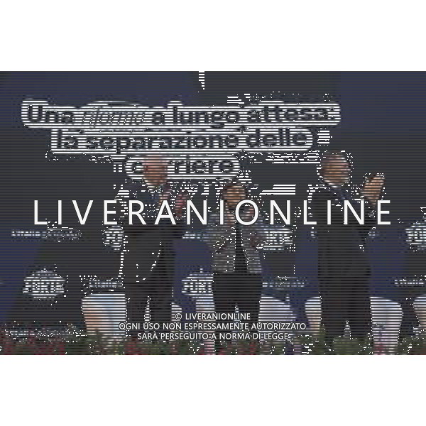 Roma 11 Dicembre 2025 Il Ministro della Giustizia Carlo Nordio partecipa al Panel ‘Una riforma a lungo attesa, la separazione delle carriere’ all\'interno della manifestazione ATREJU 2025 Nella Foto: Carlo Nordio, Debora Serracchiani, Alberto Balboni Foto Credit: Andrea Bracaglia- AGENZIA ALDO LIVERANI SAS
