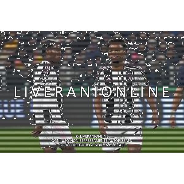 10.12..2025 Allianz Stadium TVAF-©Alessandro Falzone/Ag. Aldo Liverani sas Juventus vs Patos Champions League 2025/2026 Nella foto: Lois Openda e Jonathan David ©TVAF Falzone - AGENZIA ALDO LIVERANI SAS