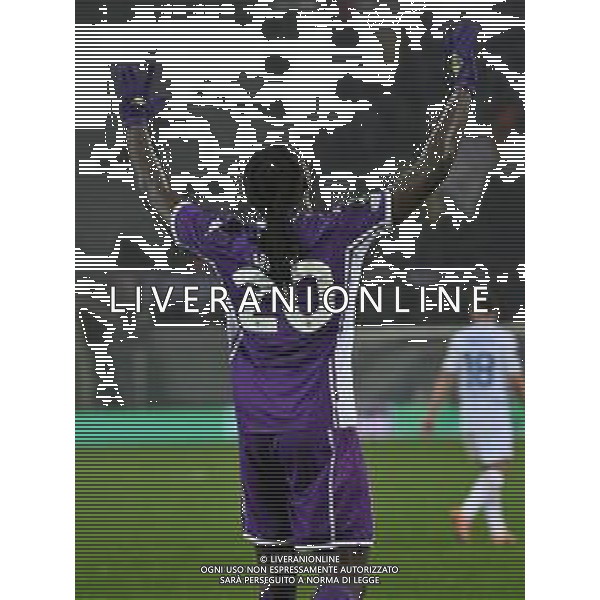 TVRG Fiorentina vs Dinamo Kiev nella foto Moise Kean (Fiorentina) esultanza dopo il gol dell\'1 a 0 Firenze 11-12-2025 Stadio Artemio Franchi Fiorentina vs Dinamo Kiev UEFA Conference League fase a girone unico - 5a giornata foto Roberto Garavaglia/Agenzia Aldo Liverani sas