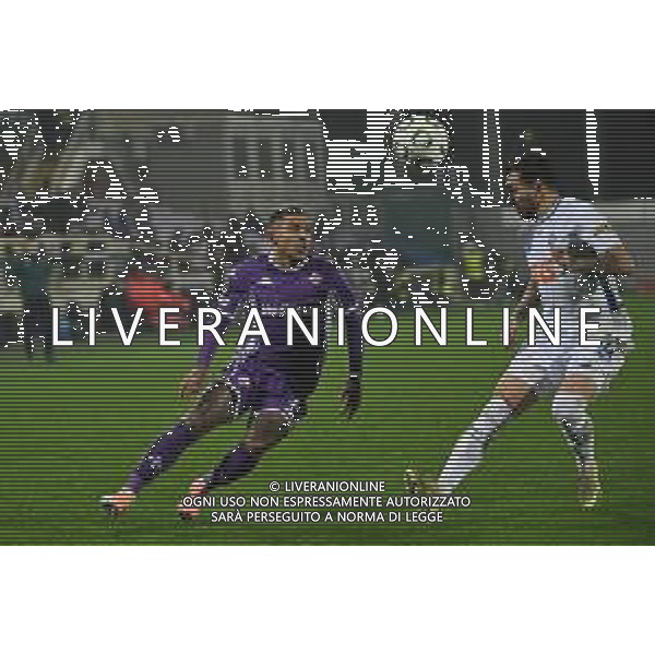 TVRG Fiorentina vs Dinamo Kiev nella foto Dodo’ Domilson Cordeiro dos Santos (Fiorentina) e Vladyslav Dubinchak (Dinamo Kiev) Firenze 11-12-2025 Stadio Artemio Franchi Fiorentina vs Dinamo Kiev UEFA Conference League fase a girone unico - 5a giornata foto Roberto Garavaglia/Agenzia Aldo Liverani sas