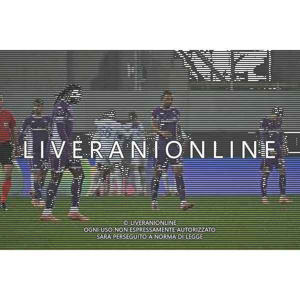 TVRG Fiorentina vs Dinamo Kiev nella foto delusione Fiorentina dopo il gol subito e giocatori Dinamo Kiev esultanza dopo il gol dell\'1 a 1 Firenze 11-12-2025 Stadio Artemio Franchi Fiorentina vs Dinamo Kiev UEFA Conference League fase a girone unico - 5a giornata foto Roberto Garavaglia/Agenzia Aldo Liverani sas