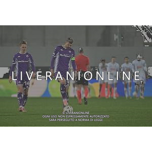 TVRG Fiorentina vs Dinamo Kiev nella foto delusione Fiorentina dopo il gol subito e giocatori Dinamo Kiev esultanza dopo il gol dell\'1 a 1 Firenze 11-12-2025 Stadio Artemio Franchi Fiorentina vs Dinamo Kiev UEFA Conference League fase a girone unico - 5a giornata foto Roberto Garavaglia/Agenzia Aldo Liverani sas