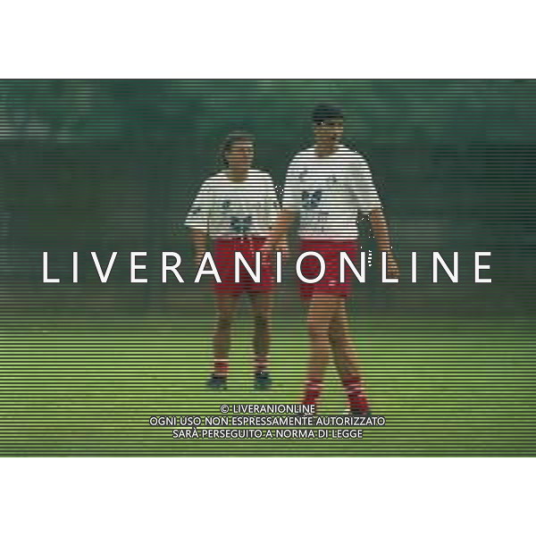 NEG-27-07-1997 BASELGA DI PINE\'-ALLENAMENTO PIACENZA CALCIO NELLA FOTO GIANPIERO PIOVANI E ROBERTO MURGITA AG ALDO LIVERANI SAS