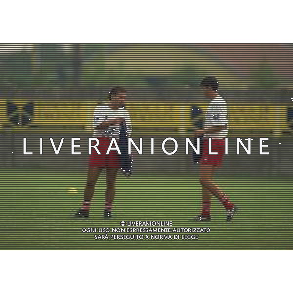 NEG-27-07-1997 BASELGA DI PINE\'-ALLENAMENTO PIACENZA CALCIO NELLA FOTO GIANPIERO PIOVANI E ROBERTO MURGITA AG ALDO LIVERANI SAS