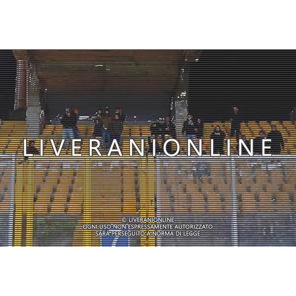 TVEM December 12, 2025 Lecce, Italy - US Lecce vs Pisa - Italian soccer serie A 2025/26 - Via Del Mare Stadium. In the pic: Supporters of Pisa - tifosi ©TVEM Emmanuele Mastrodonato - AGENZIA ALDO LIVERANI SAS
