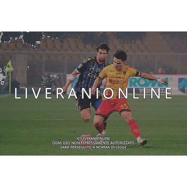 TVEM December 12, 2025 Lecce, Italy - US Lecce vs Pisa - Italian soccer serie A 2025/26 - Via Del Mare Stadium. In the pic: Riccardo Sottil of US Lecce in action against Arturo Calabresi of Pisa ©TVEM Emmanuele Mastrodonato - AGENZIA ALDO LIVERANI SAS