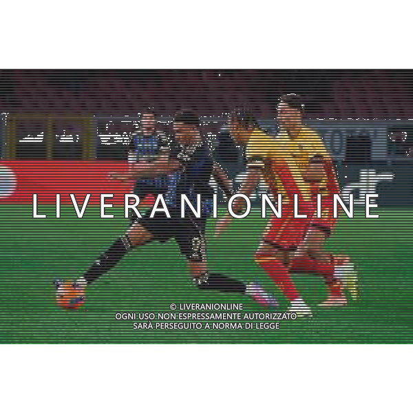 TVEM December 12, 2025 Lecce, Italy - US Lecce vs Pisa - Italian soccer serie A 2025/26 - Via Del Mare Stadium. In the pic: Henrik Meister of Pisa in action against Corrie Ndaba of US Lecce ©TVEM Emmanuele Mastrodonato - AGENZIA ALDO LIVERANI SAS