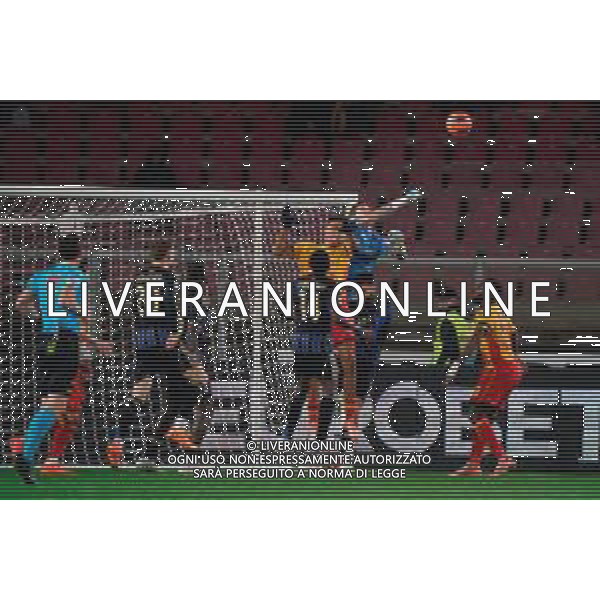 TVEM December 12, 2025 Lecce, Italy - US Lecce vs Pisa - Italian soccer serie A 2025/26 - Via Del Mare Stadium. In the pic: Adrian Semper of Pisa in action against Tiago Gabriel of US Lecce ©TVEM Emmanuele Mastrodonato - AGENZIA ALDO LIVERANI SAS