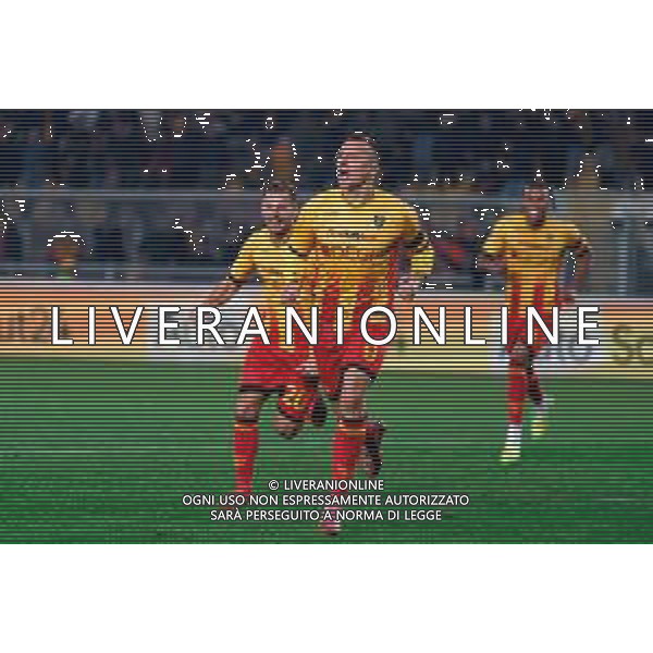 TVEM December 12, 2025 Lecce, Italy - US Lecce vs Pisa - Italian soccer serie A 2025/26 - Via Del Mare Stadium. In the pic: Nikola Stulic of US Lecce celebrates after scoring a goal ©TVEM Emmanuele Mastrodonato - AGENZIA ALDO LIVERANI SAS