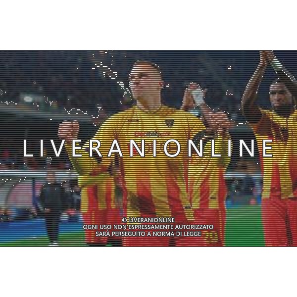 TVEM December 12, 2025 Lecce, Italy - US Lecce vs Pisa - Italian soccer serie A 2025/26 - Via Del Mare Stadium. In the pic: Nikola Stulic of US Lecce celebrates after scoring a goal ©TVEM Emmanuele Mastrodonato - AGENZIA ALDO LIVERANI SAS