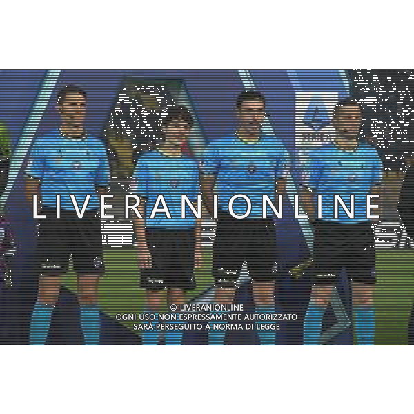 TVPG US Lecce vs Pisa Sporting Club nella foto a terna arbitrale del match insieme all\'arbitro 15enne aggredito nel campionato Under16 provinciale di Taranto, Lecce (ITA) 12-12 -2025 Stadio “E. Giardiniero” Via del Mare - Quindicesima Giornata Serie A EniLive 2025/26 ©TVPG Pasquale Golia - AGENZIA ALDO LIVERANI SAS