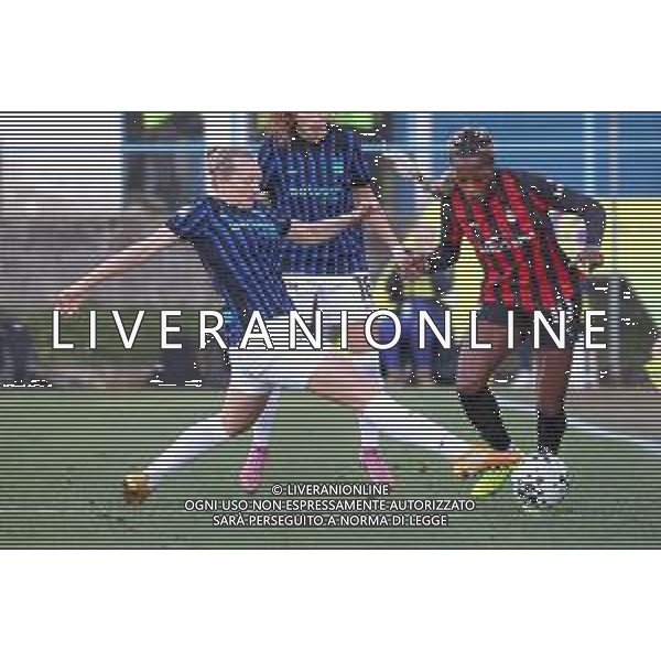 TVRCOR A.C. Milan vs F.C. Internazionale – Serie A Women Athora nella foto Ijeh Evelyn e Santi Irene Solbiate Arno (VA) Stadio Felice Chinetti 9a giornata foto Roberta Corradin/Agenzia Aldo Liverani sas - 13.12.2025 ©TVRCOR Corradin Roberta - AGENZIA ALDO LIVERANI SAS