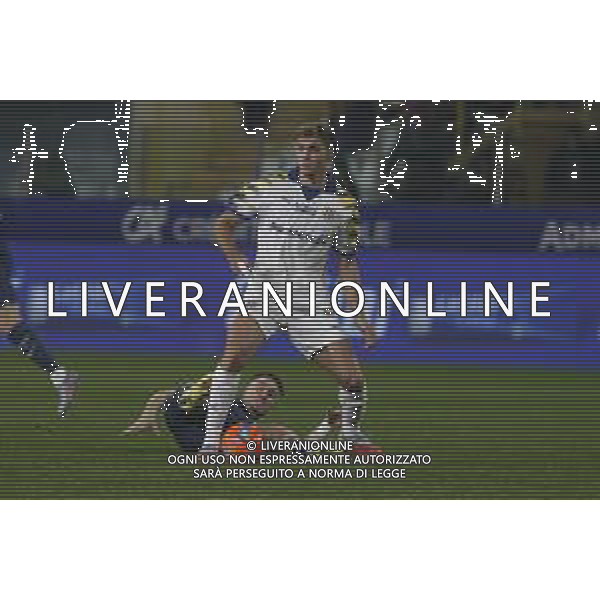 Matteo Pellegrino of Parma AC play the ball during Parma Calcio vs SS Lazio, 15° Serie A Enilive 2025-26 game at Ennio Tardini in Parma (PR), Italy, on Dicember 13, 2025. (Photo by Davide Casentini)- AGENZIA ALDO LIVERANI SAS