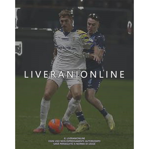 Matteo Pellegrino of Parma AC battle for the ball with Patric of SS Lazio during Parma Calcio vs SS Lazio, 15° Serie A Enilive 2025-26 game at Ennio Tardini in Parma (PR), Italy, on Dicember 13, 2025. (Photo by Davide Casentini)- AGENZIA ALDO LIVERANI SAS