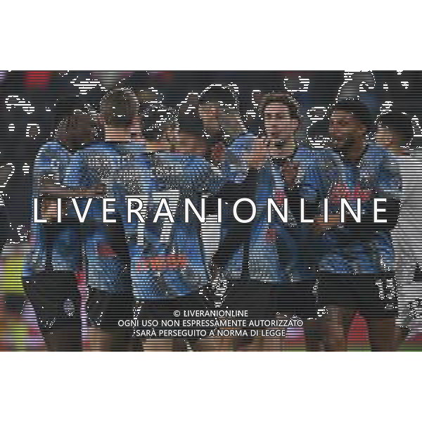 TVRG Atalanta vs Cagliari nella foto giocatori Atalanta esultanza dopo il gol dell\'1 a 0 Bergamo 13-12-2025 New Balance Arena - Stadio di Bergamo Atalanta vs Cagliari Campionato Serie A Enilive - 15a giornata foto Roberto Garavaglia/Agenzia Aldo Liverani sas