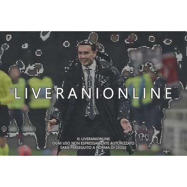 TVRG Atalanta vs Cagliari nella foto Raffaele Palladino allenatore Atalanta Bergamo 13-12-2025 New Balance Arena - Stadio di Bergamo Atalanta vs Cagliari Campionato Serie A Enilive - 15a giornata foto Roberto Garavaglia/Agenzia Aldo Liverani sas