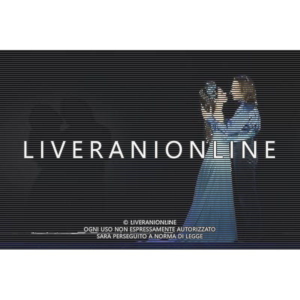 Roma 09/03/2006 - Spettacolo teatrale \' Dracula Opera Rock \' prodotto da David Zard con la regia di Alfredo Arias e le musiche della PFM. Protagonisti Vittorio Matteucci ( dracula ), Sabrina De Siena ( Mina Murray ), Fabio Privitera ( reinfield