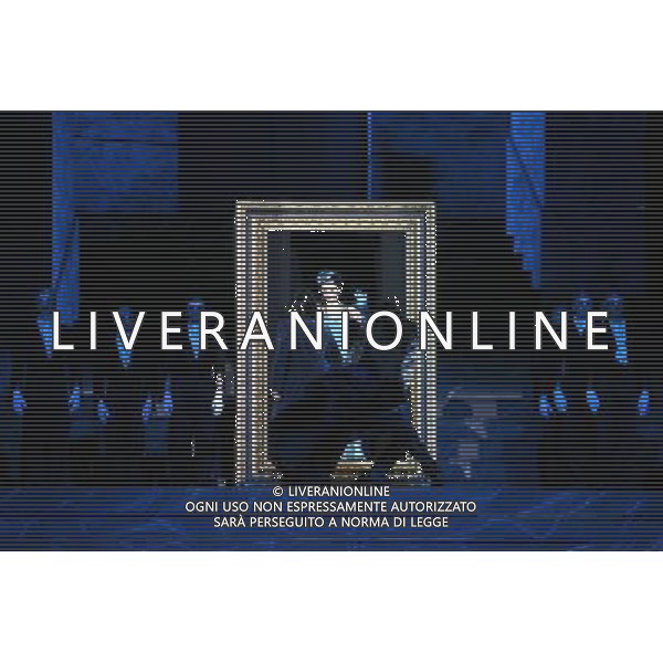 Roma 09/03/2006 - Spettacolo teatrale \' Dracula Opera Rock \' prodotto da David Zard con la regia di Alfredo Arias e le musiche della PFM. Protagonisti Vittorio Matteucci ( dracula ), Sabrina De Siena ( Mina Murray ), Fabio Privitera ( reinfield