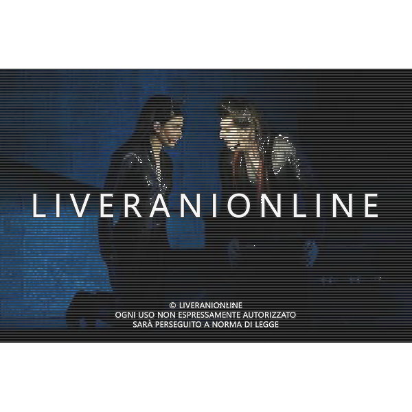 Roma 09/03/2006 - Spettacolo teatrale \' Dracula Opera Rock \' prodotto da David Zard con la regia di Alfredo Arias e le musiche della PFM. Protagonisti Vittorio Matteucci ( dracula ), Sabrina De Siena ( Mina Murray ), Fabio Privitera ( reinfield