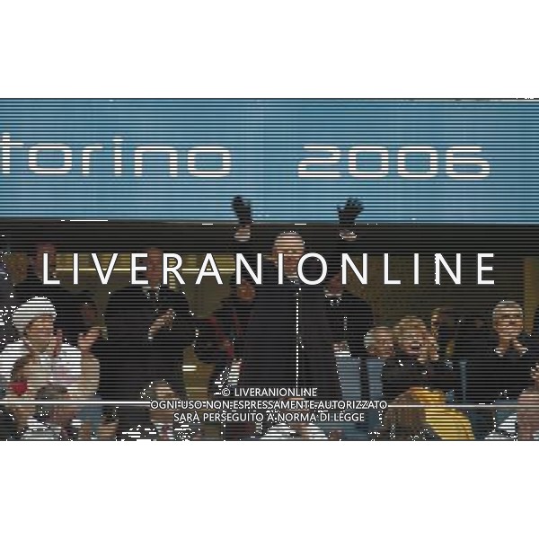 Torino 10/03/2006 IX Paraolimpiadi Invernali Cerimonia Inaugurale nella foto: Il Presidente Della Repubblica Ciampi con la Sig.Franca e Casini foto Gigi Arcaini / aG.Aldo Liverani