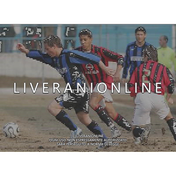 Solbiate Arno (Varese) 15 marzo 2006 Milan - Inter gara finale di andata coppa italia primavera nella foto: Aloe Ilario e Aubameyang foto Andry / Ag. Aldo Liverani