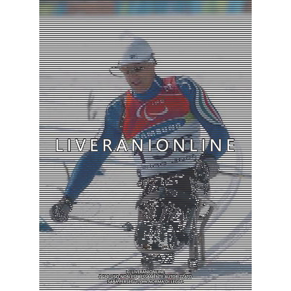 PRAGELATO (TO) 15/03/2006 IX PAROLIMPIADI INVERNALI FONDO UOMINI SEDUTI NELLA FOTO ARNOLDI ERMENEGILDO PH GIGI ARCAINI/AG.ALDO LIVERANI