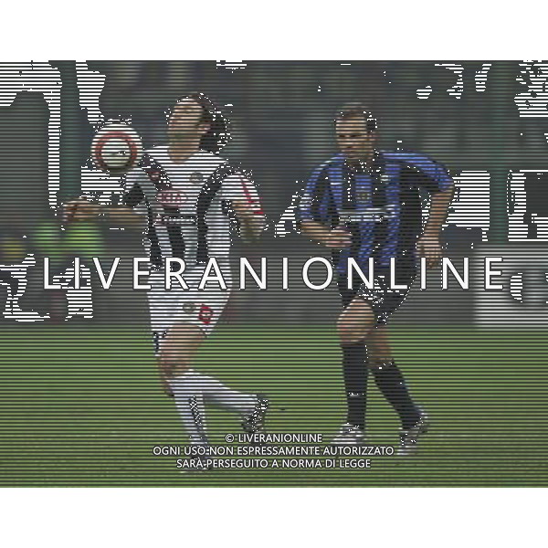 Milano 22-03-2006 coppa italia tim cup 2005/06 inter-udinese 1:0 nella foto candela e zanetti ph marco luzzani/ag aldo liverani s.a.s.