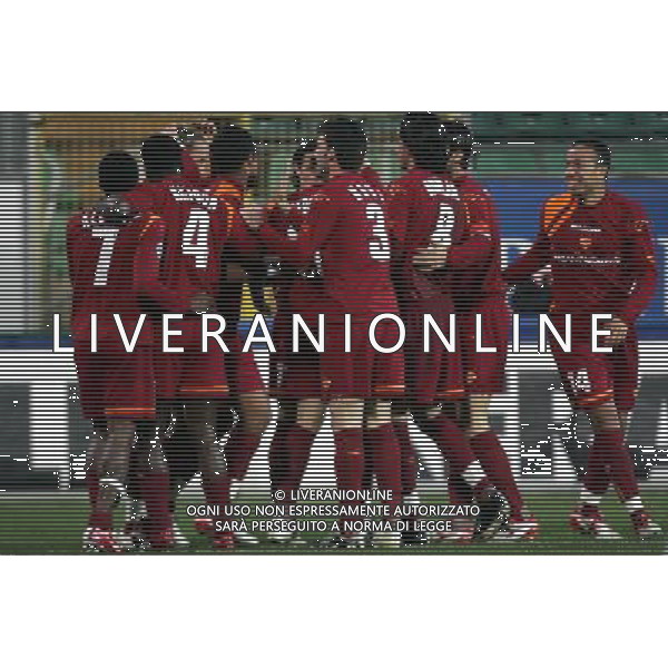 Palermo - Roma coppa italia Tim Cup 23/03/2006 nella foto esultanza roma ph terruso/Ag. Aldo liverani
