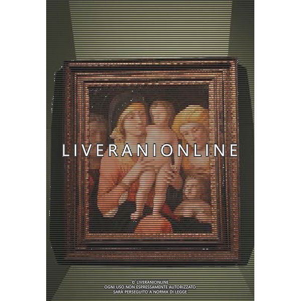 MILANO 3 APRILE 2006 DIPINTO DI ANDREA MANTEGNA \'SACRA FAMIGLIA CON SANT\'ELISABETTA E SAN GIOVANNINO\' PH FRANKY/AG LIVERANI