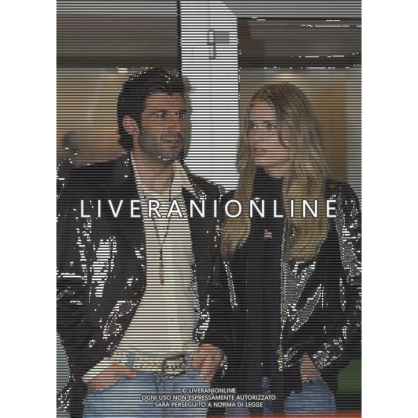 Milano 01/04/2006 serie a tim 2005/06 inter-messina nella foto luis figo con la moglie Helen Svedin ph marco luzzani/ag aldo liverani s.a.s.