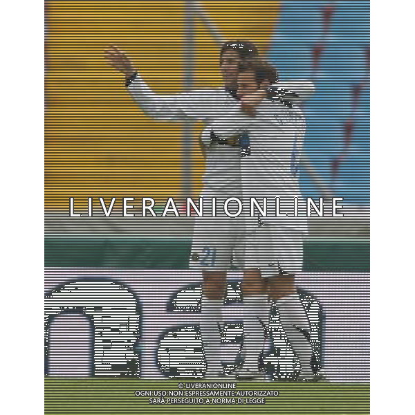 Udine 11-04-2006 Coppa italia semifinalie Udinese-Inter esultanza di solari per il gol del 0-1 con cristiano zanetti Foto Filippo Venezia-Ag: Aldo Liverani