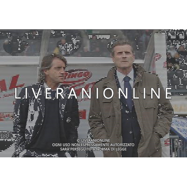 Udine 11-04-2006 Coppa Italia Semifinale Udinese-Inter Mancini Roberto allenatore dell\'Inter e Facchetti Giacinto pres.dell\'inter Foto Filippo Venezia-Ag:Aldo Liverani