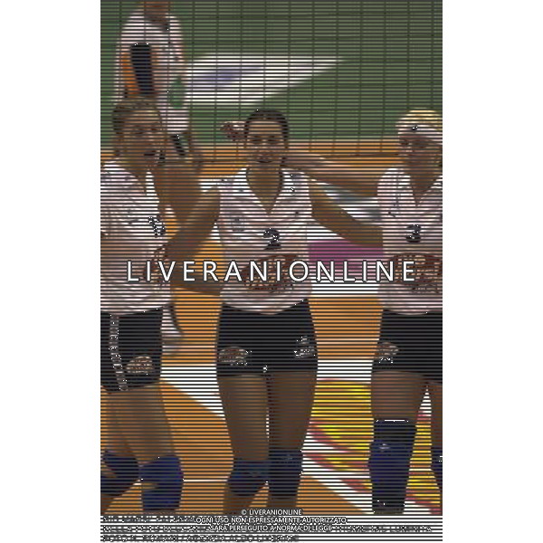 RIO MARSI\' PALERMO VOLLEY 2000/2001 NELLA FOTO BECCARIA VANIA, BUTNARU ELENA E TROMBITAS LUMINITA FOTO N. ROMANI / AGENZIA ALDO LIVERANI