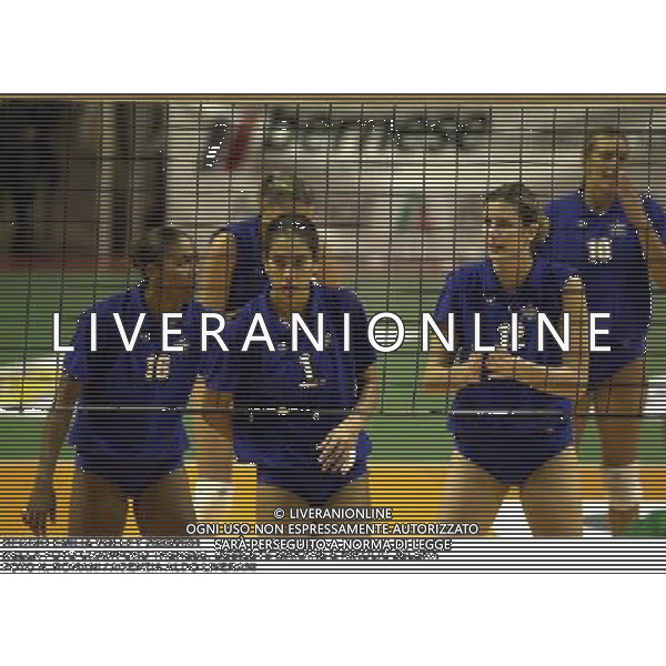 REGGIO EMILIA VOLLEY 2000/2001 NELLA FOTO CRAWFORD THERESE, DESILETS MAKARE E NIKOLIC JELENA FOTO N. ROMANI / AGENZIA ALDO LIVERANI