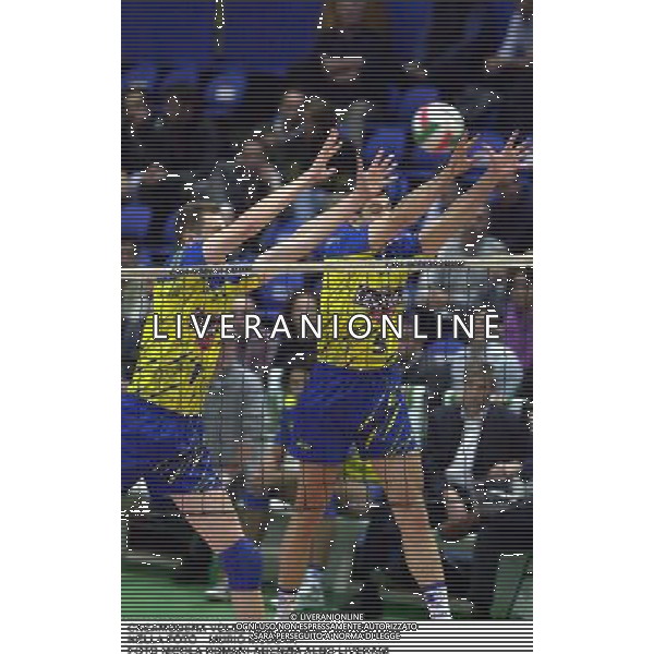 CASA MODENA VOLLEY 2000/2001 NELLA FOTO MURO MODENA FATO NICOLA ROMANI-AGENZIA ALDO LIVERANI