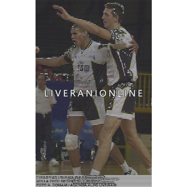 EUROPEAN PADOVA VOLEY 2000/2001 NELLA FOTO MESZAROS E NOWAK FOTO N. ROMANI / AGENZIA ALDO LIVERANI