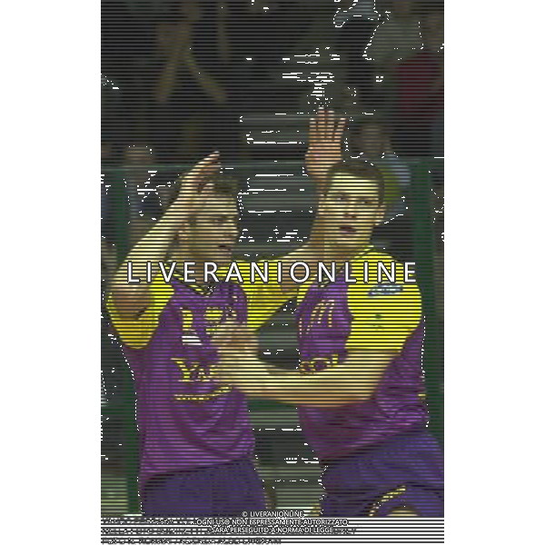 YAHOO FERRARA VOLLEY 2000/2001 NELLA FOTO CUMINETTI JUAN CARLOS E STELMACH ANDREY FOTO N. ROMANI / AGENZIA ALDO LIVERANI