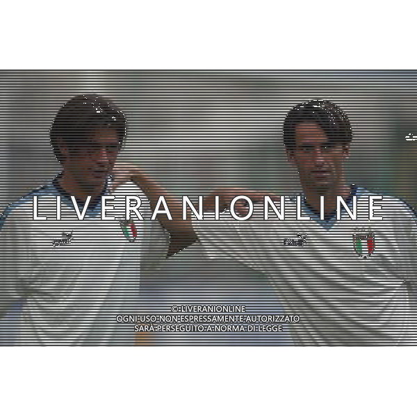 MILANO 18/08/03 STADIO MEAZZA ALLENAMENTO ITALIA NELLA FOTO ALESSIO TACCHINARDI E CRISTIAN PANUCCI FOTO NERI BAGNAI/AG. ALDO LIVERANI