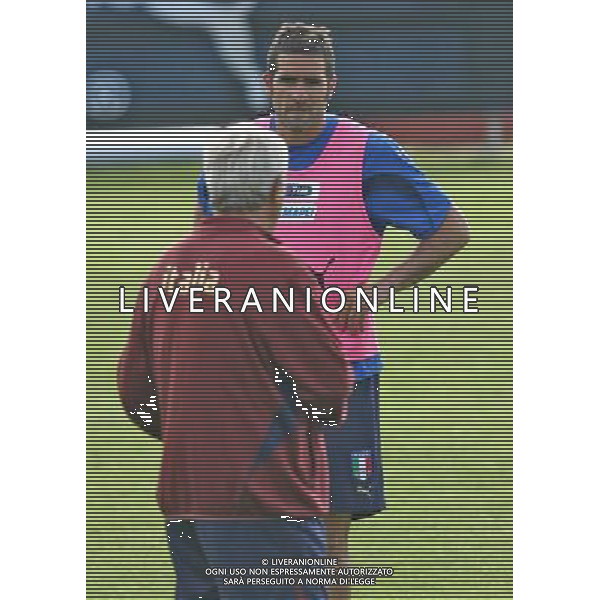 ROMA CAMPO DELLA BORGHESANA 2/5/2006 ALLENAMENTO DELLA NAZIONALE NELLA FOTO LUCARELLI E LIPPI FOTO AG ALDO LIVERANI