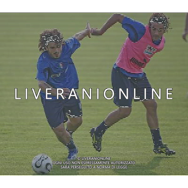 ROMA CENTRO SPORTIVO LA BORGHESIANA 2/5/2006 ALLENAMENTO DELLA NAZIONALE NELLA FOTO GATTUSO E BARONE FOTO AG ALDO LIVERANI
