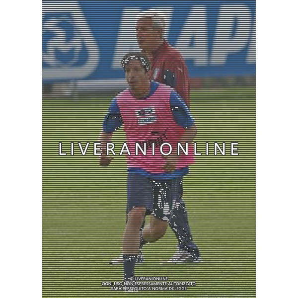 ROMA CENTRO SPORTIVO LA BORGHESIANA 2/5/2006 ALLENAMENTO DELLA NAZIONALE NELLA FOTO SEMIOLI E LIPPI FOTO AG ALDO LIVERANI