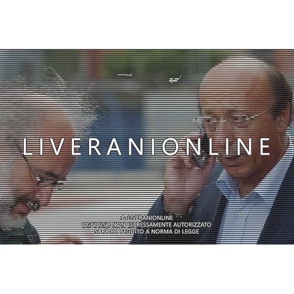 Luciano Moggi con Innocenzo Mazzini ph gianni nucci/agenzia aldo liverani