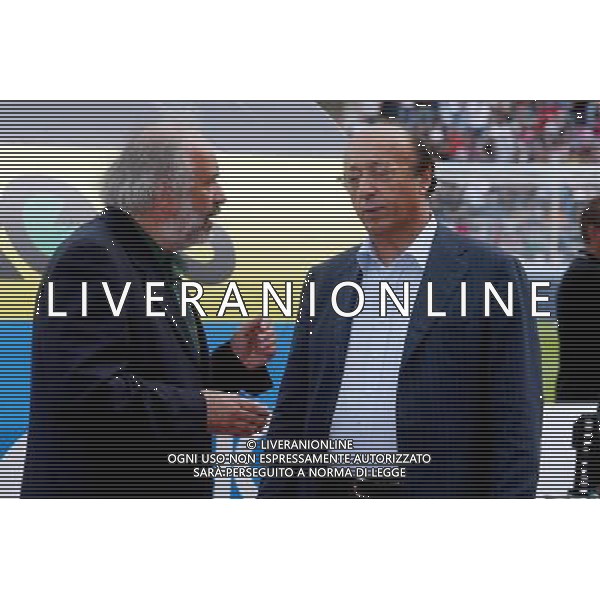 Luciano Moggi con Innocenzo Mazzini ph gianni nucci/agenzia aldo liverani
