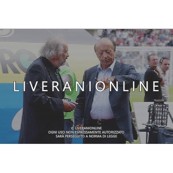 Luciano Moggi con Innocenzo Mazzini ph gianni nucci/agenzia aldo liverani
