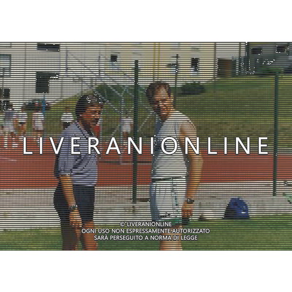Arbitro Pier Luigi Pairetto con Baldas - raduno degli arbitri a Sportilia 08/08/1997 ph archivio ag. aldo liverani