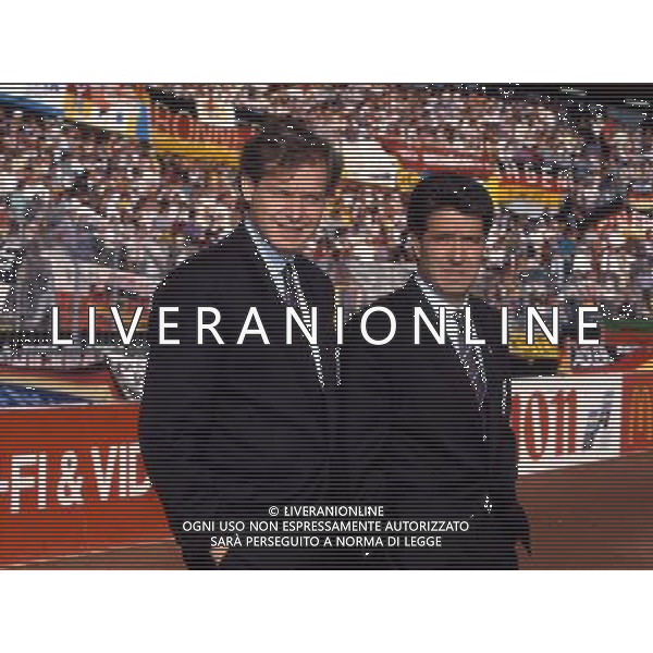 Arbitro Pier Luigi Pairetto con Tullio Lanese nel 1992 ph archivio ag. aldo liverani