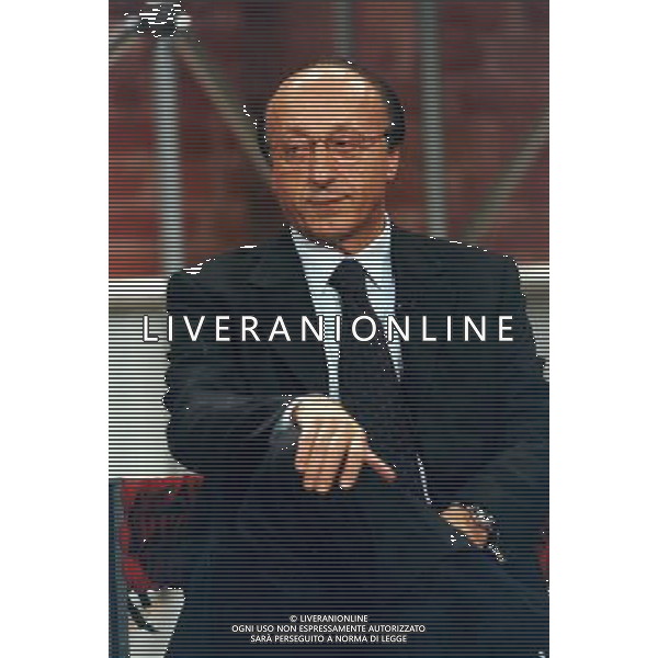 Luciano Moggi ospite alla trasmissione televisiva Controcampo Gennaio 2002 ph archivio ag. aldo liverani