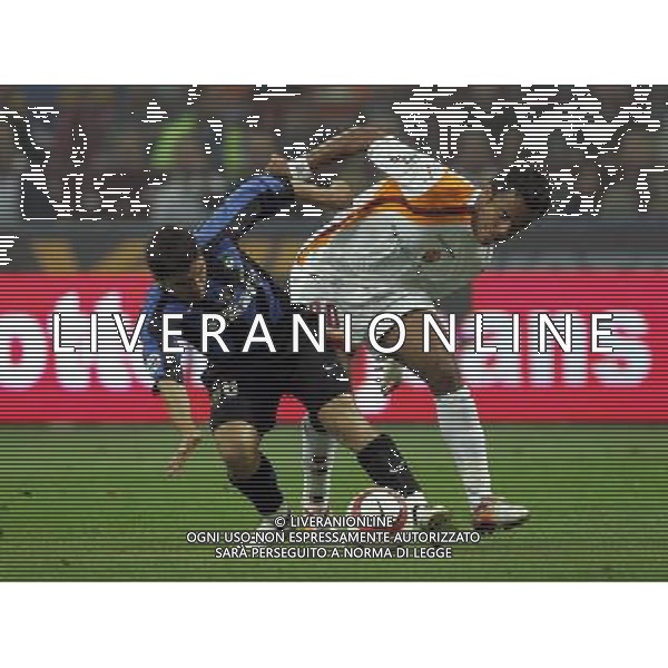 inter - roma finale ritorno coppa italia tim cup 11/05/2006 nella foto alessandro faiolhe amantino mancini e pizarro david ph luzzani/ag. aldo liverani